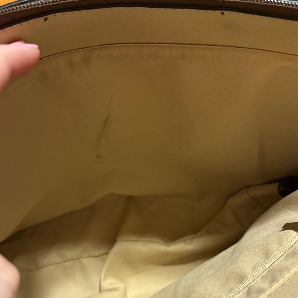 Women's Chocolate Brown Leather Look Tote with Embossed Medallion - Picture 5 of 6
